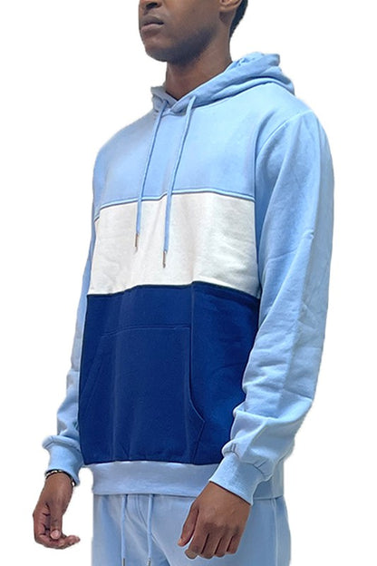 Men's Color Block Pullover Hoodie - Tigbul's Variety Fashion Shop