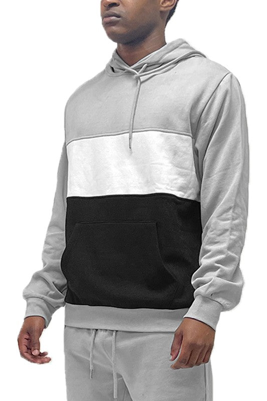 Men's Color Block Pullover Hoodie - Tigbul's Variety Fashion Shop