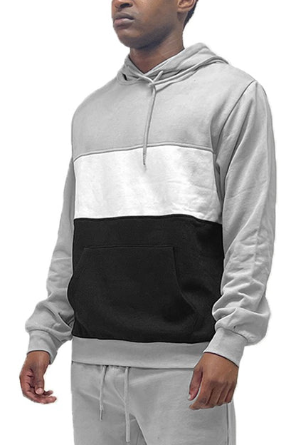 Men's Color Block Pullover Hoodie - Tigbul's Variety Fashion Shop
