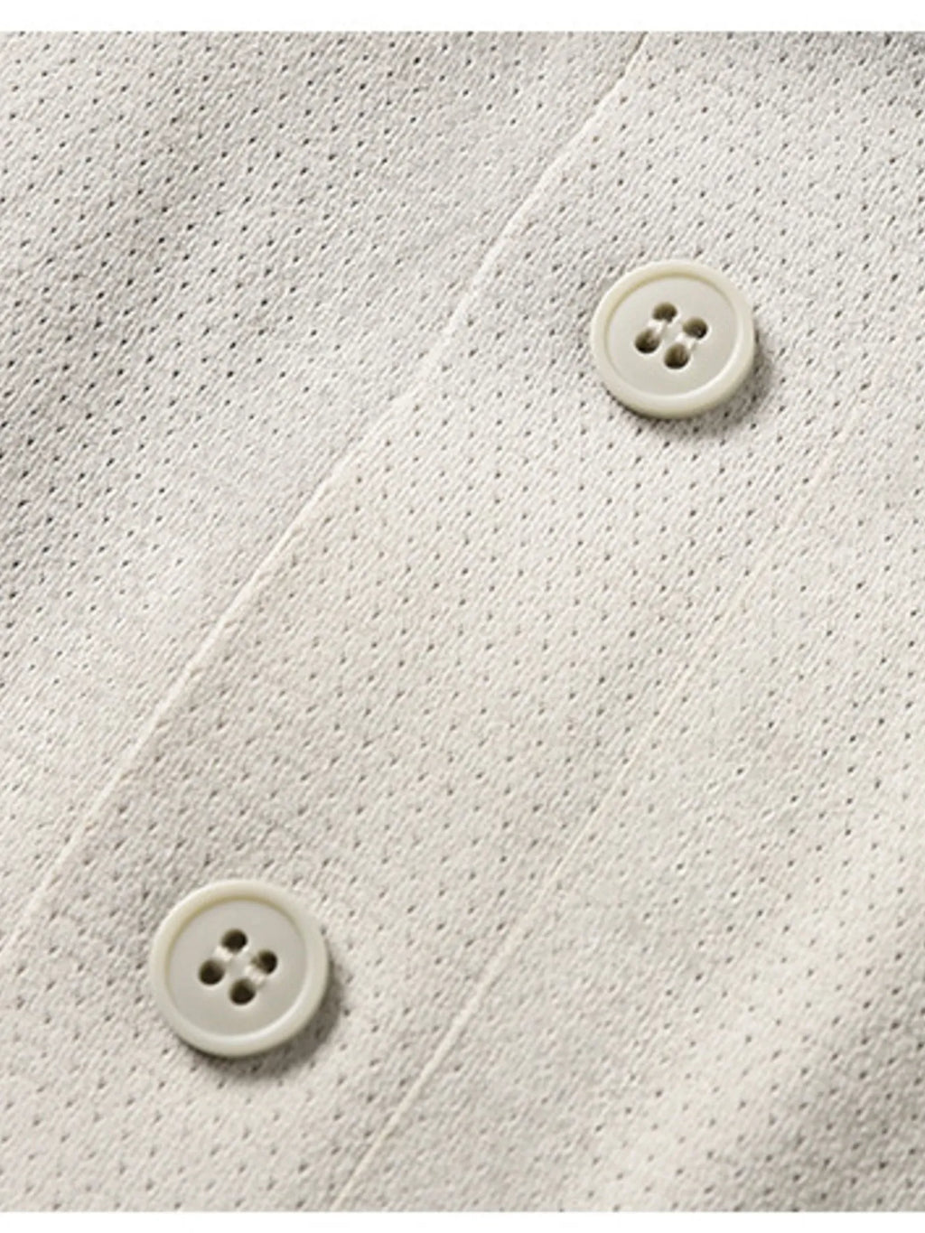 Mocha polo shirt, textured fabric with white button front