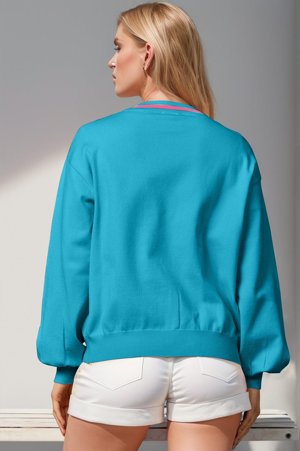 Nutcracker Sequin Bow Decor Cardigan - Tigbul's Variety Fashion Shop