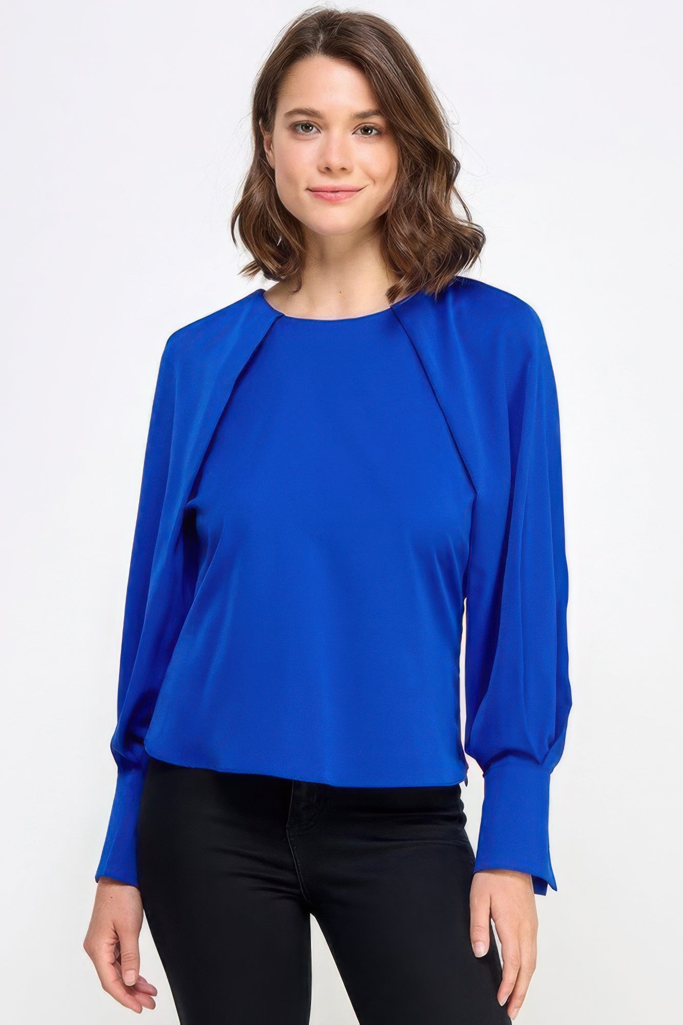 Raglan-Longsleeve mit Rückbinde, Royalblau
