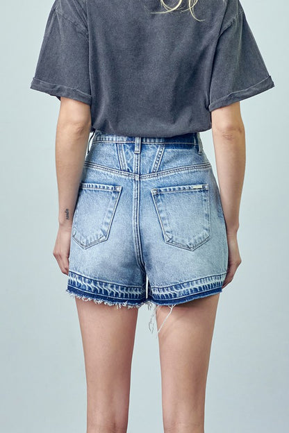 Super High Rise Released Hem Denim Shorts - Tigbul's Variety Fashion Shop