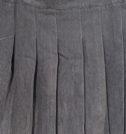 A-line Corduroy Pleated Mini Skirt - Tigbul's Variety Fashion Shop