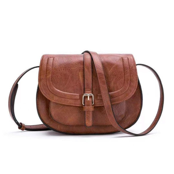 Blair Foldover Buckle Crossbody - Tigbul's Variety Fashion Shop