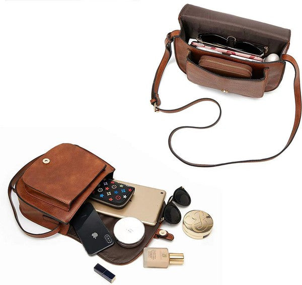Blair Foldover Buckle Crossbody - Tigbul's Variety Fashion Shop