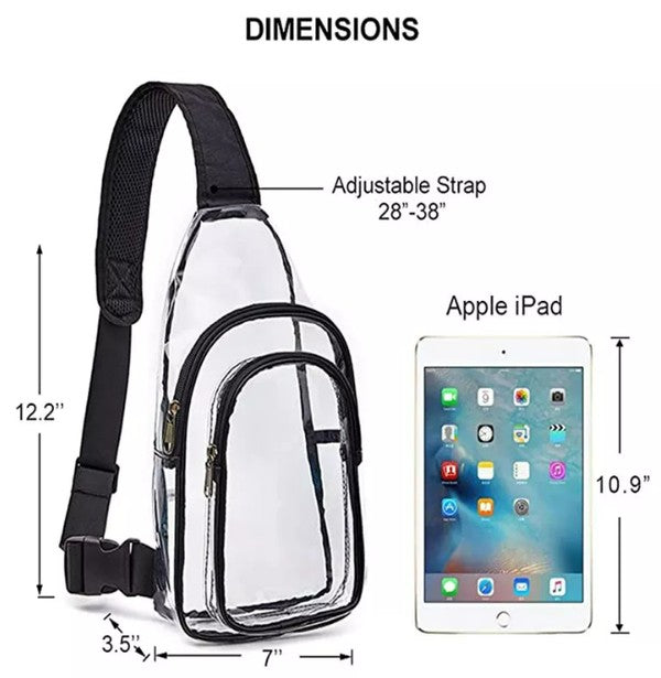 Clear Stadium Sling Bag - Tigbul's Variety Fashion Shop