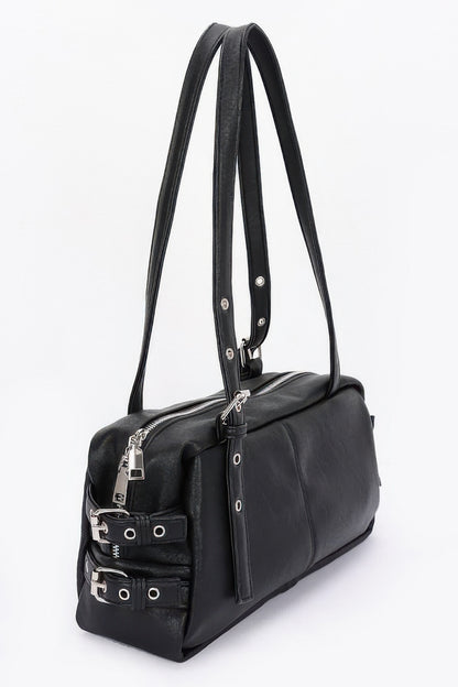 Faux Leather Sport Bag - Tigbul's Variety Fashion Shop