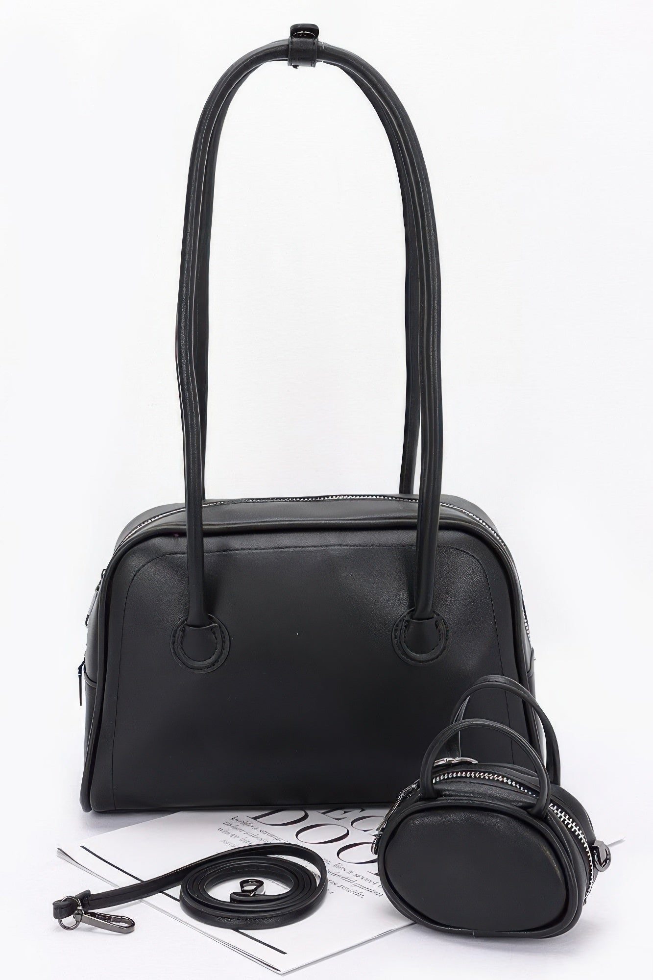Faux Leather Sport Bag Set - Tigbul's Variety Fashion Shop