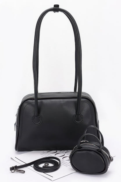 Faux Leather Sport Bag Set - Tigbul's Variety Fashion Shop
