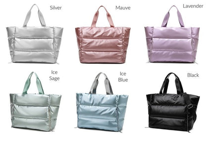 Metallic Puffer Tote - Tigbul's Variety Fashion Shop