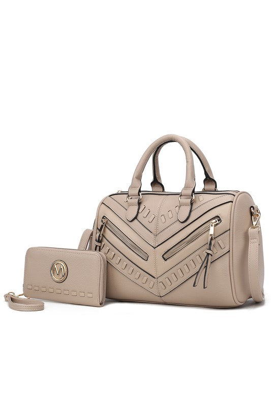 MKF Lara Satchel Bag with Wallet by Mia K - Tigbul's Variety Fashion Shop
