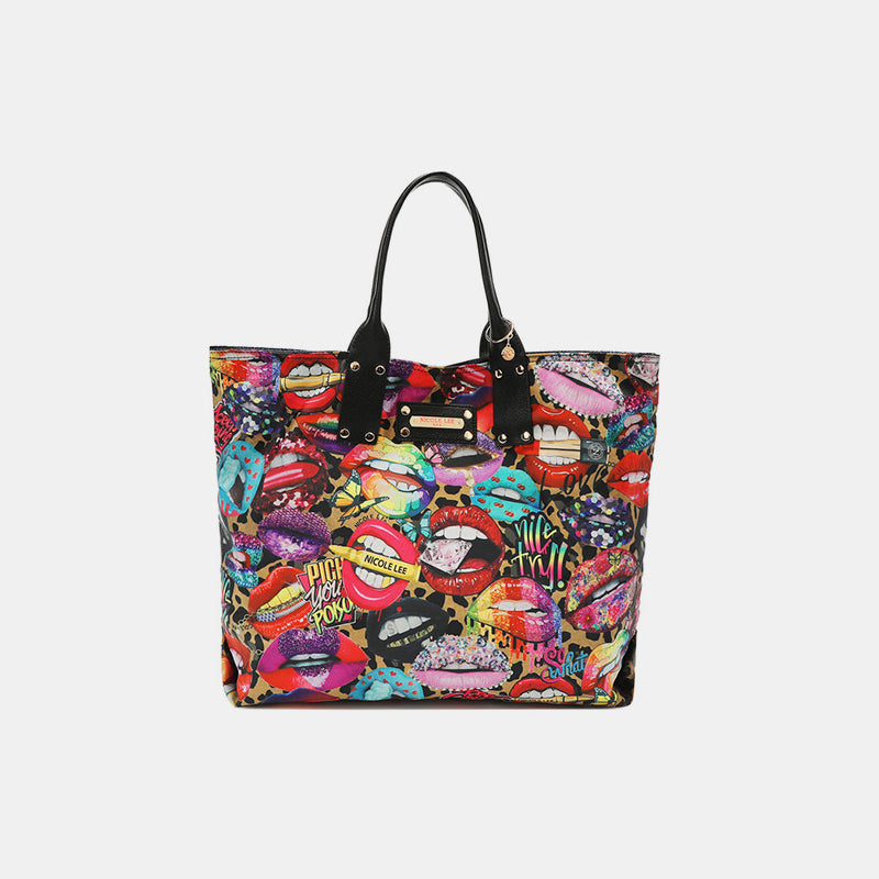 Nicole Lee USA Reversible Tote Bag / Handbag - Tigbul's Variety Fashion Shop