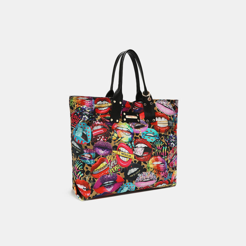 Nicole Lee USA Reversible Tote Bag / Handbag - Tigbul's Variety Fashion Shop