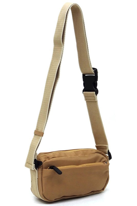 Nylon Fanny Pack Crossbody Bag - Tigbul's Variety Fashion Shop