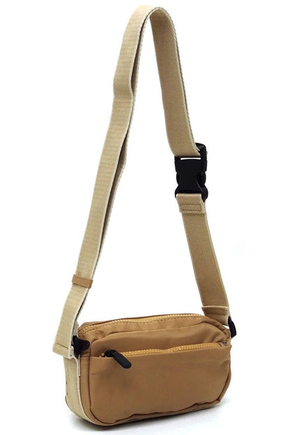 Nylon Fanny Pack Crossbody Bag - Tigbul's Variety Fashion Shop