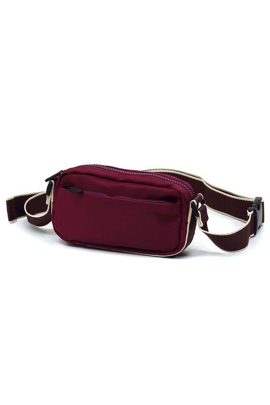 Nylon Fanny Pack Crossbody Bag - Tigbul's Variety Fashion Shop