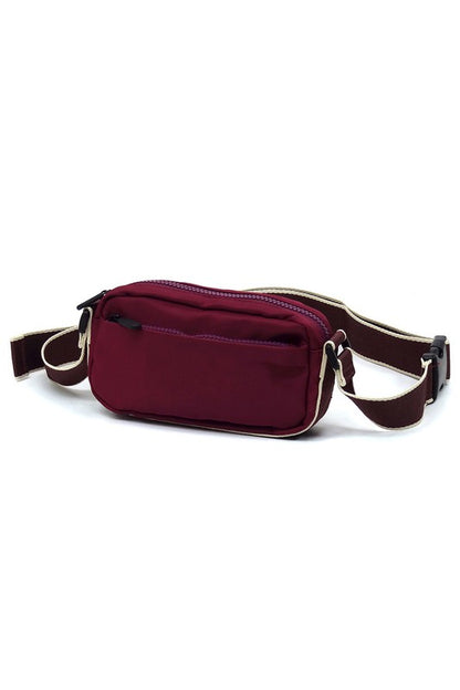 Nylon Fanny Pack Crossbody Bag - Tigbul's Variety Fashion Shop