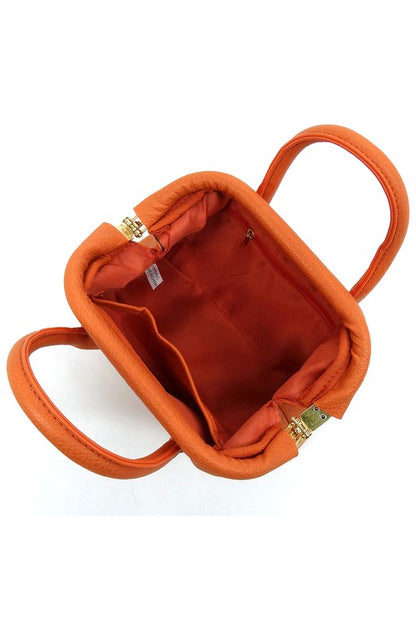 Spring Frame Doctors Satchel Crossbody Bag - Tigbul's Variety Fashion Shop