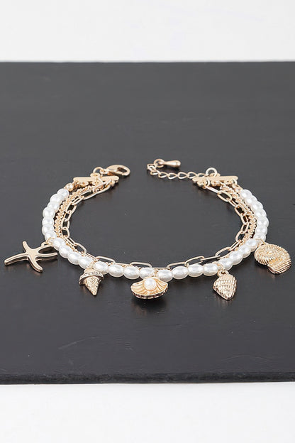 At The Beach Multi Charm Bracelet - Tigbul's Variety Fashion Shop