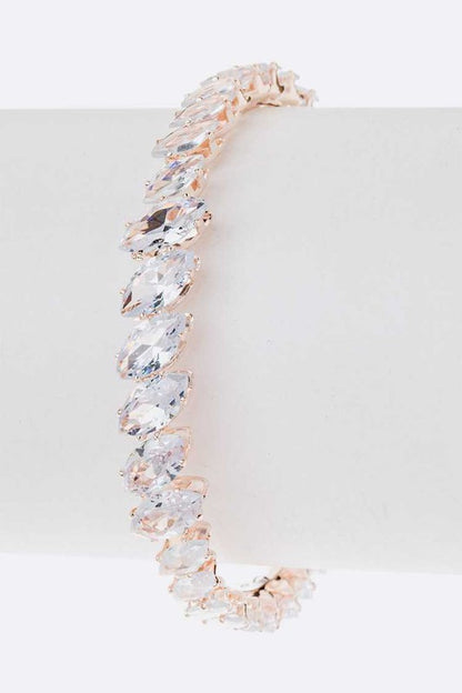Cubic Zirconia CZ Open Cuff Bracelet - Tigbul's Variety Fashion Shop