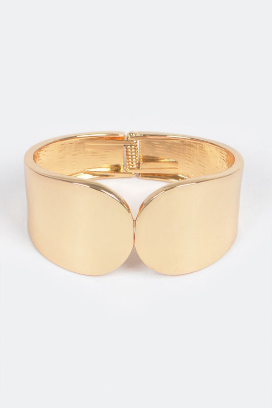 Metal Spring Hinge Cuff Bracelet - Tigbul's Variety Fashion Shop