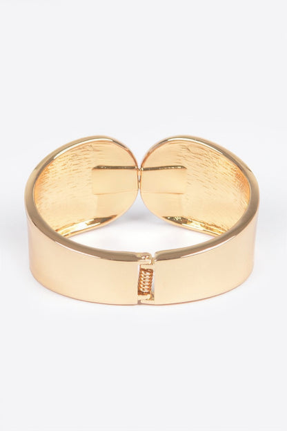 Metal Spring Hinge Cuff Bracelet - Tigbul's Variety Fashion Shop