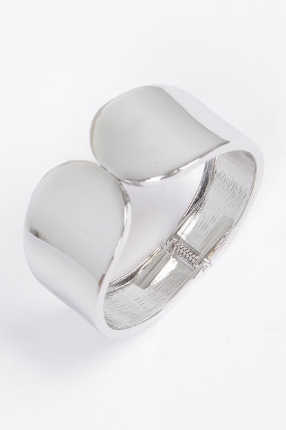 Metal Spring Hinge Cuff Bracelet - Tigbul's Variety Fashion Shop