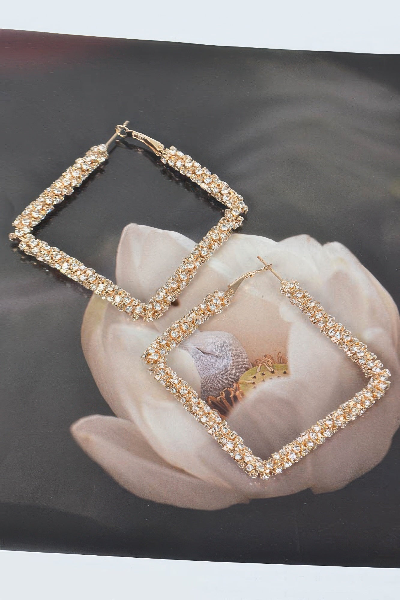 Big Square Glitter Earrings - Tigbul's Variety Fashion Shop