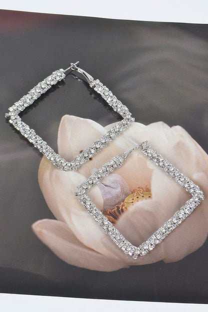 Big Square Glitter Earrings - Tigbul's Variety Fashion Shop