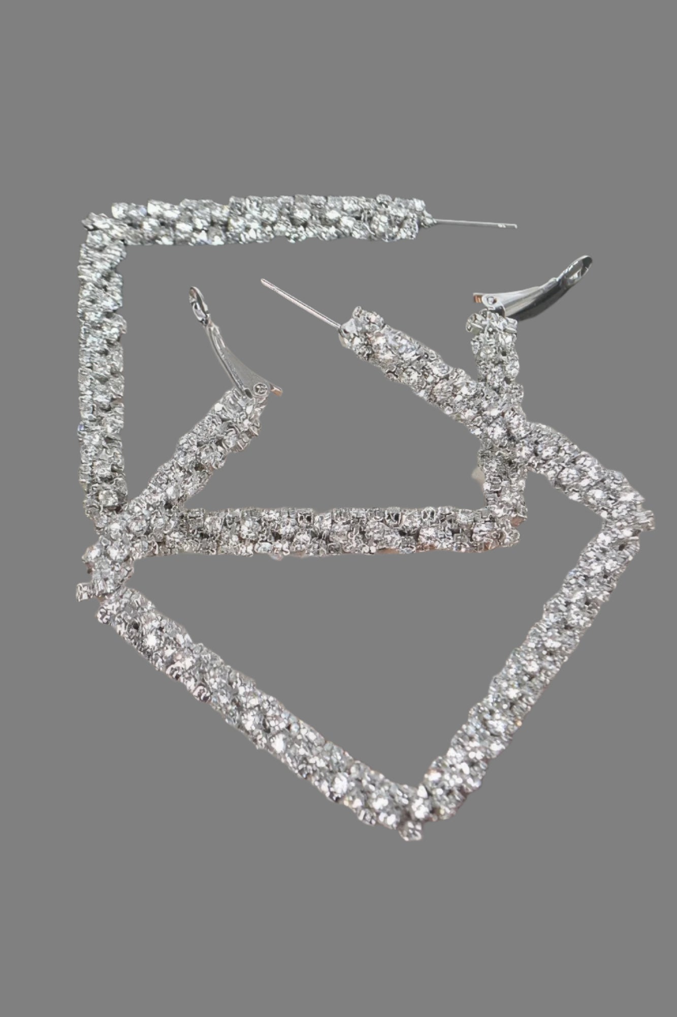 Big Square Glitter Earrings - Tigbul's Variety Fashion Shop
