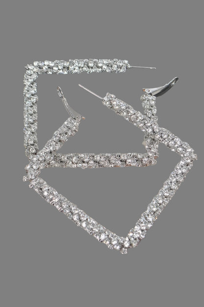 Big Square Glitter Earrings - Tigbul's Variety Fashion Shop