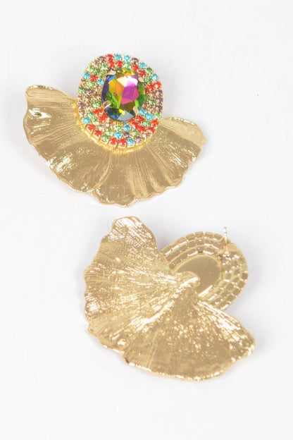 Rhinestone Metal Earrings - Tigbul's Variety Fashion Shop