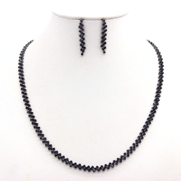 Rhinestone Luxury Necklace and Earring Set - Tigbul's Variety Fashion Shop