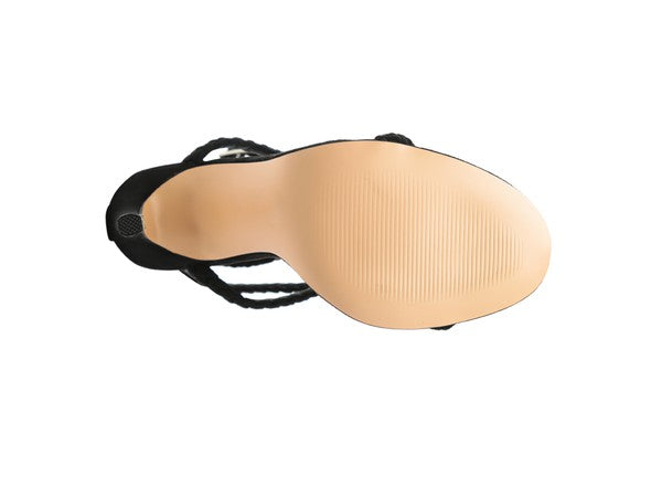 Faux Suede Stiletto Sling Back Sandals - Tigbul's Variety Fashion Shop