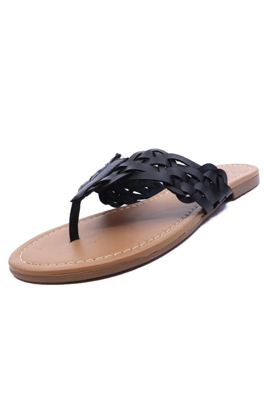 Woven Thong Summer Flat Sandal - Tigbul's Variety Fashion Shop
