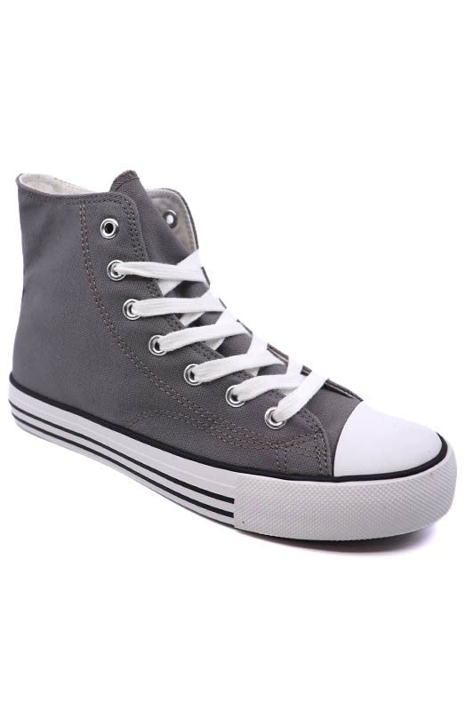High Top Canvas Sneaker - Tigbul's Variety Fashion Shop