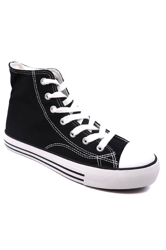 High Top Canvas Sneaker - Tigbul's Variety Fashion Shop