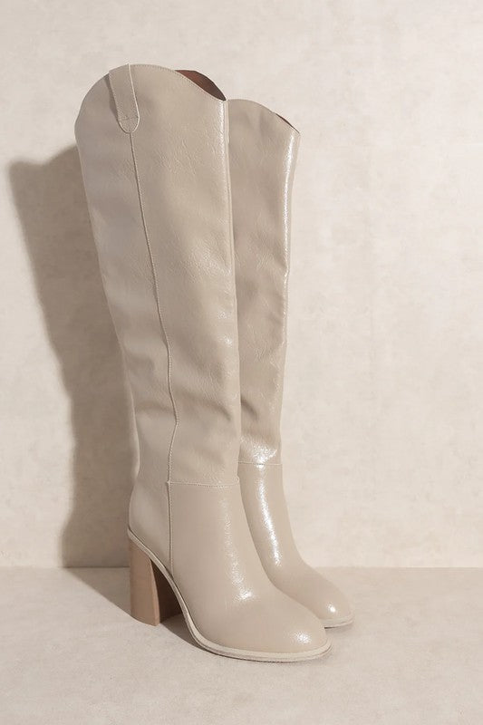 Taupe Color Knee High Boots - Tigbul's Variety Fashion Shop