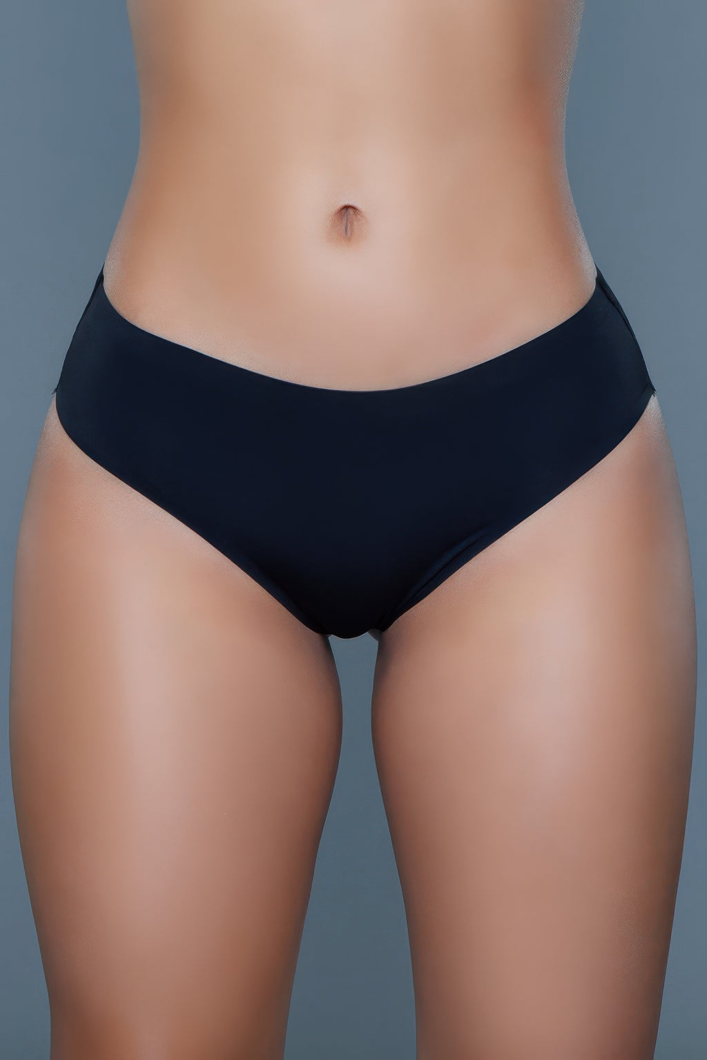 Arden Cheeky Panty in Schwarz, glatter Bund, Vorderansicht
