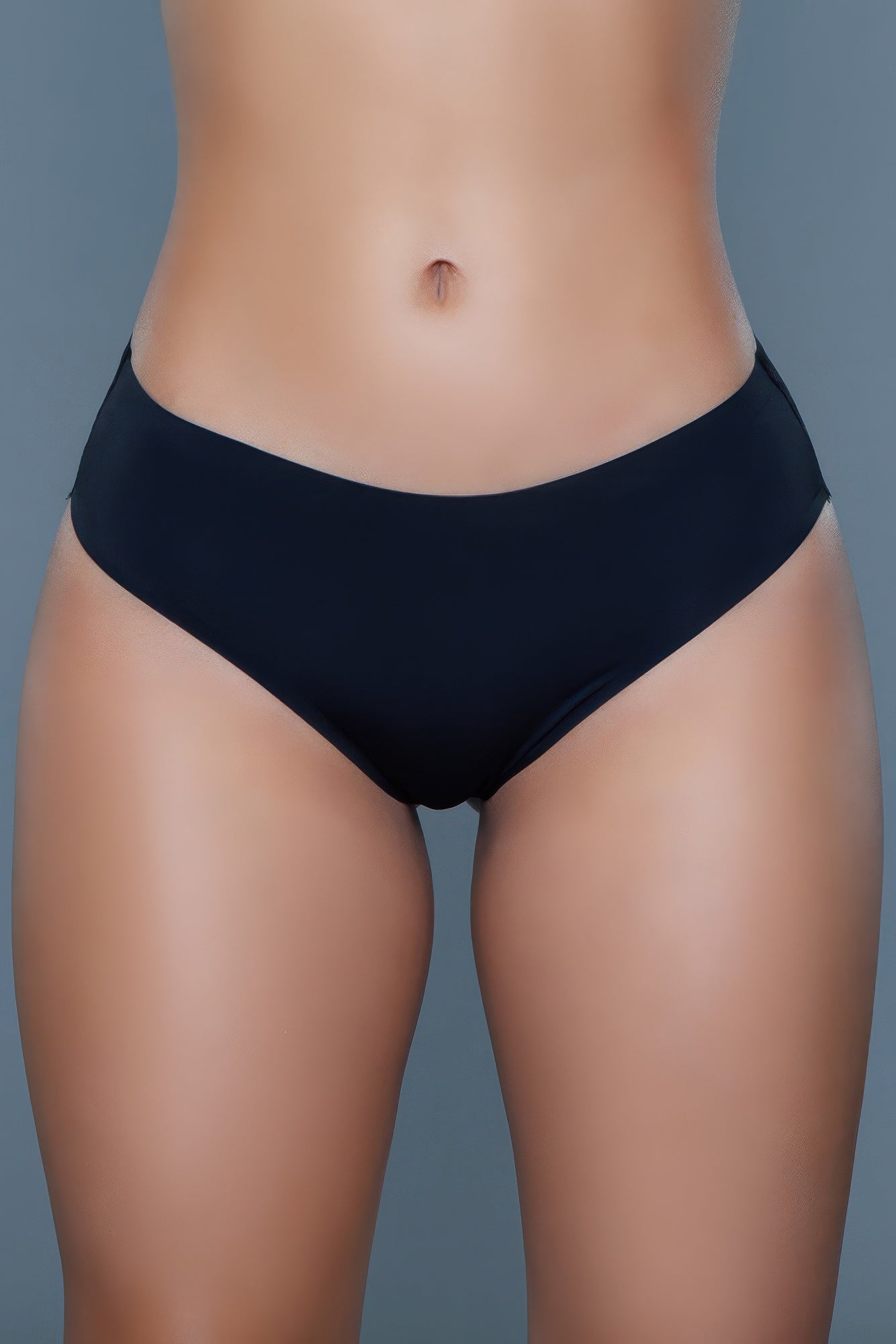 Arden Cheeky Panty in Schwarz, glatter Bund, Vorderansicht