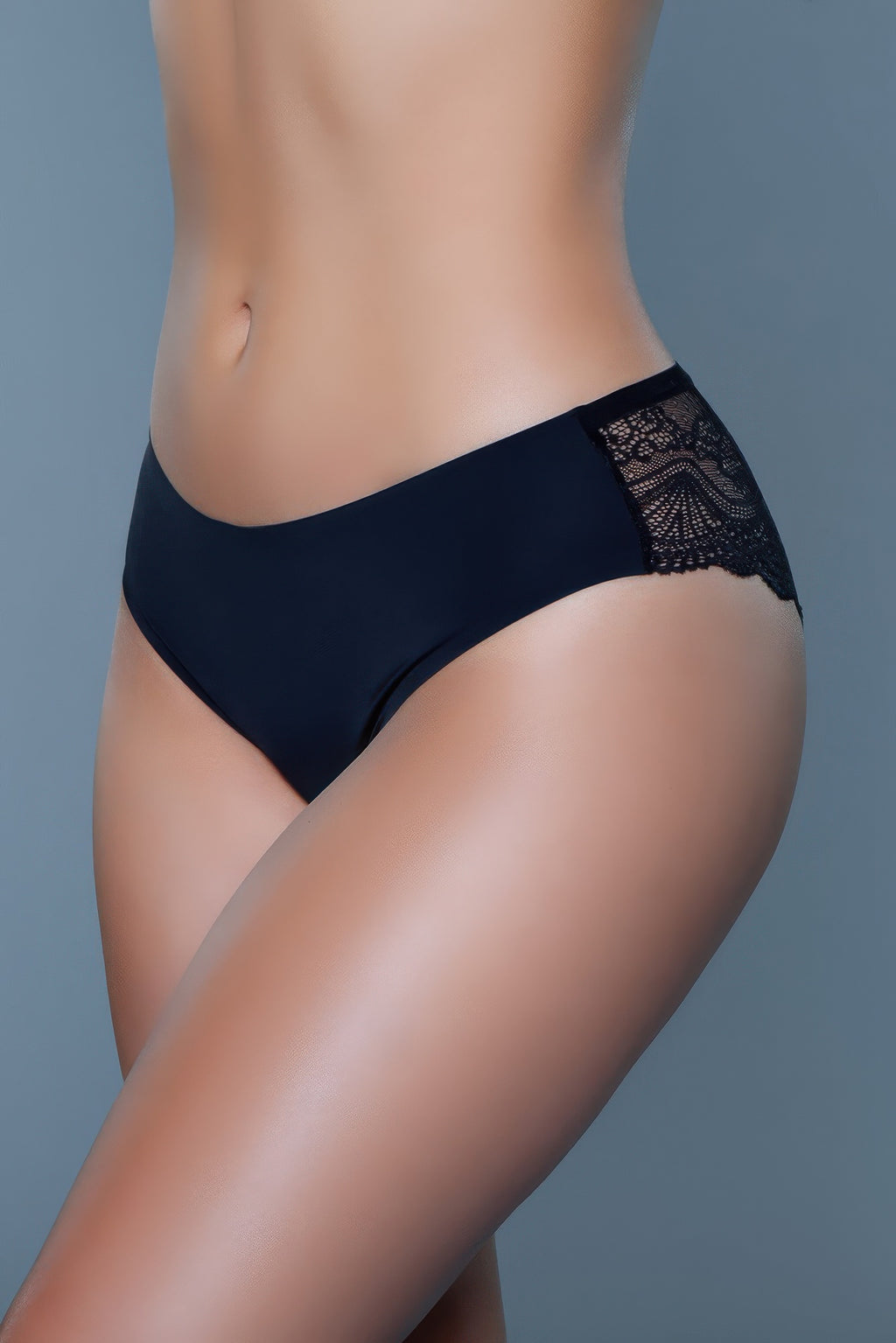 Arden Cheeky Panty Schwarz mit Spitzen-Einsatz seitlich