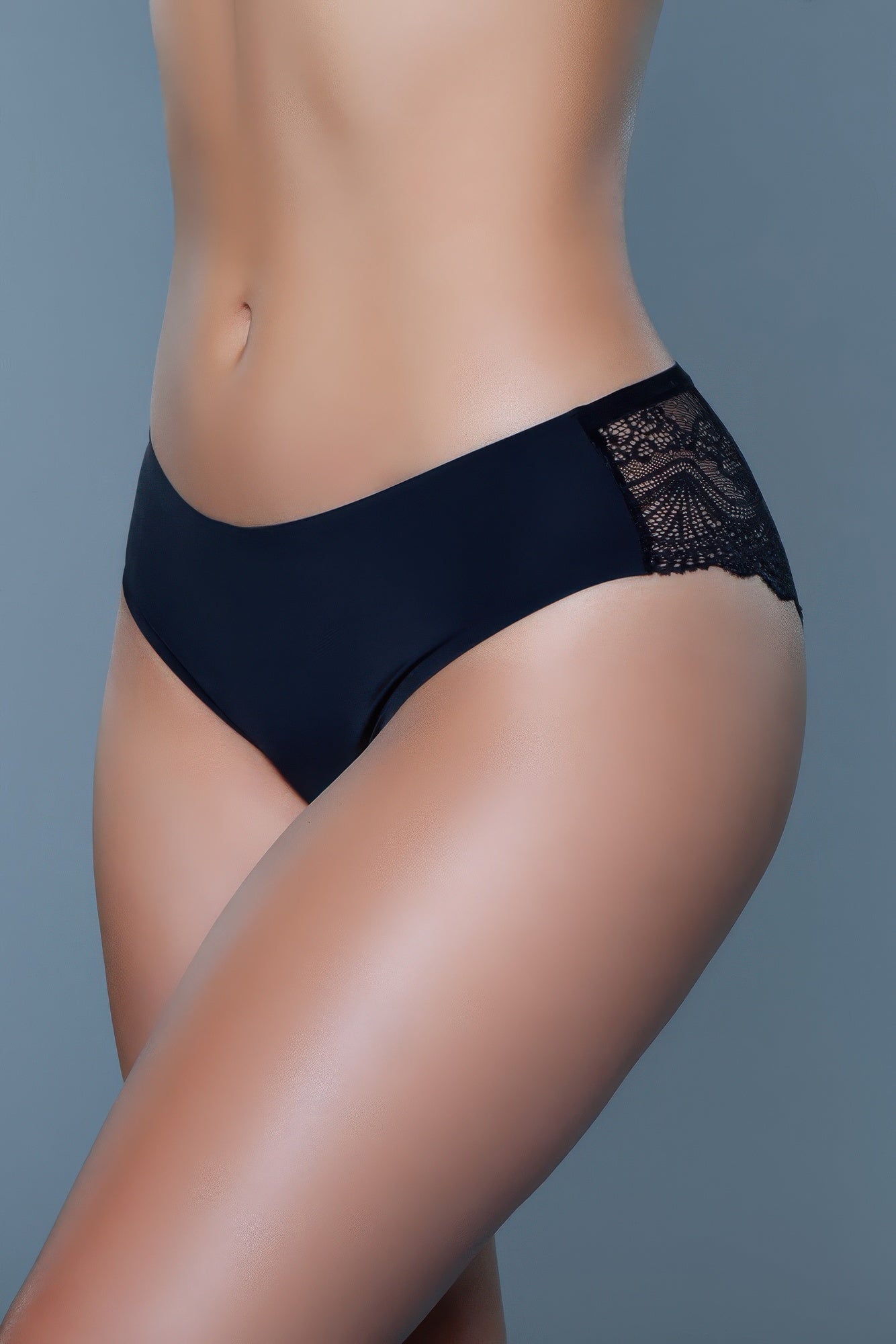 Arden Cheeky Panty Schwarz mit Spitzen-Einsatz seitlich