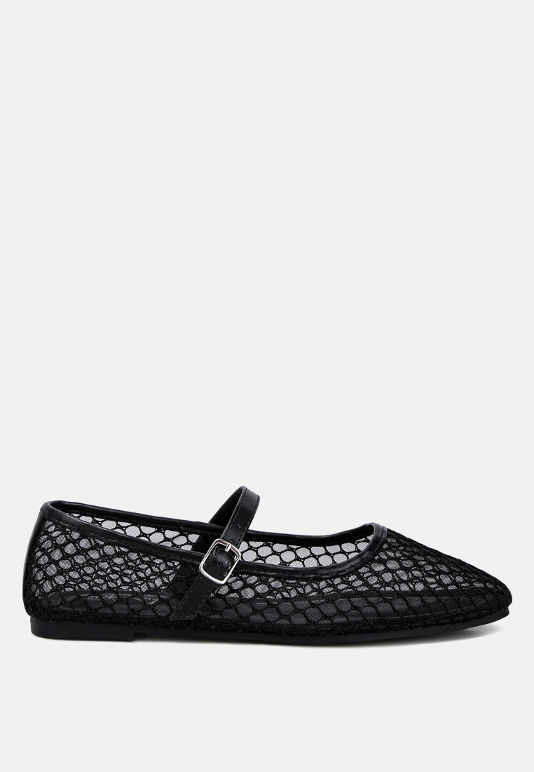 Averona Mesh Mary Jane Flats - Tigbul's Variety Fashion Shop