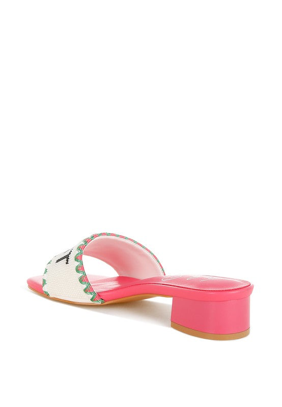 Poshta Saint Tropez Beaded Slip-On Heels - Tigbul's Variety Fashion Shop