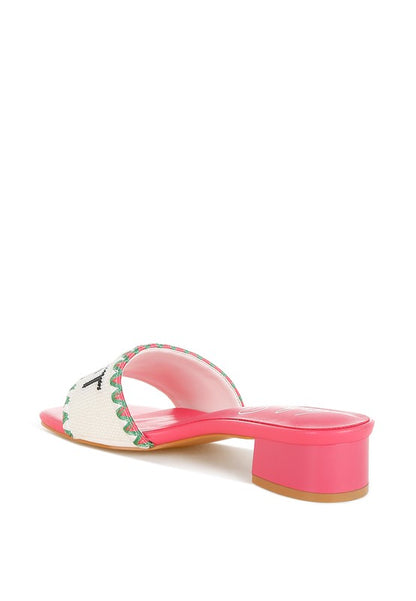 Poshta Saint Tropez Beaded Slip-On Heels - Tigbul's Variety Fashion Shop
