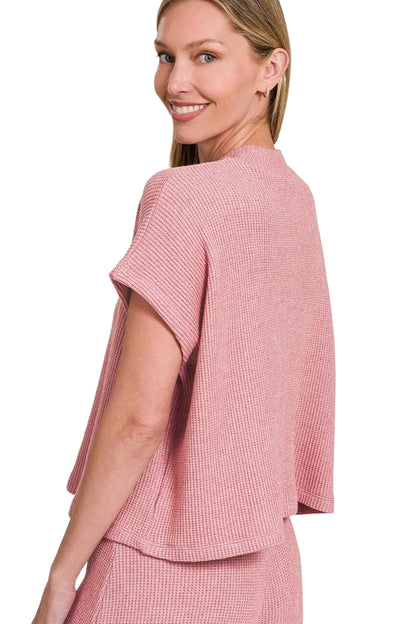 Pink Boxy Sweater Top & Long Pants Set - Tigbul's Variety Fashion Shop