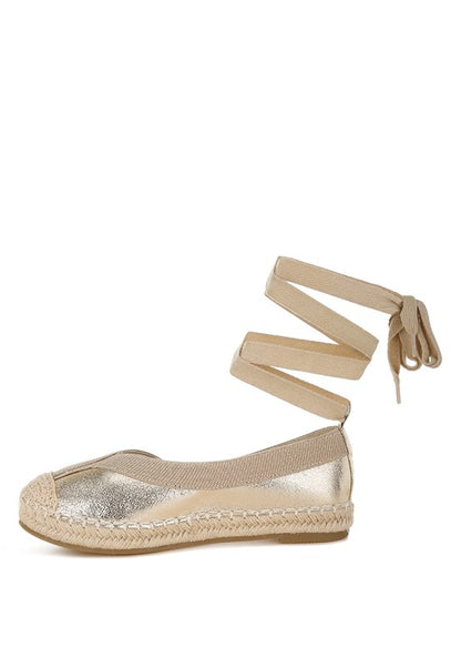 Zayal Metallic Detachable Lace Espadrilles - Tigbul's Variety Fashion Shop