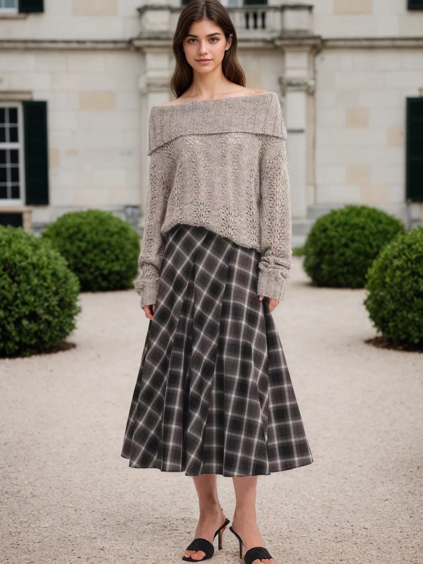 Plaid Midi Skirt - Tigbul's Variety Fashion Shop