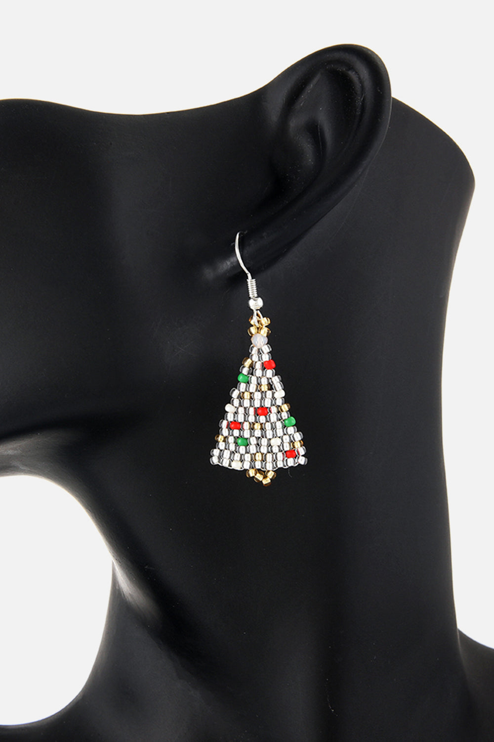 Beaded Christmas Tree Earrings - Tigbul's Variety Fashion Shop